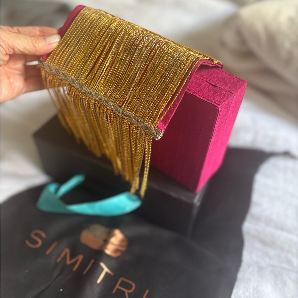 Simitri Burgundy Dreamy Clutch. Never used in original box. - Picture 4 of 12